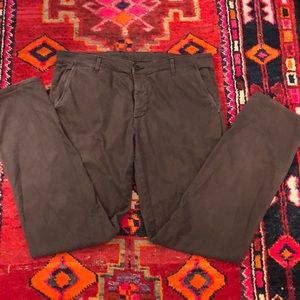 Ag The Lux Khaki tailored trouser 38R